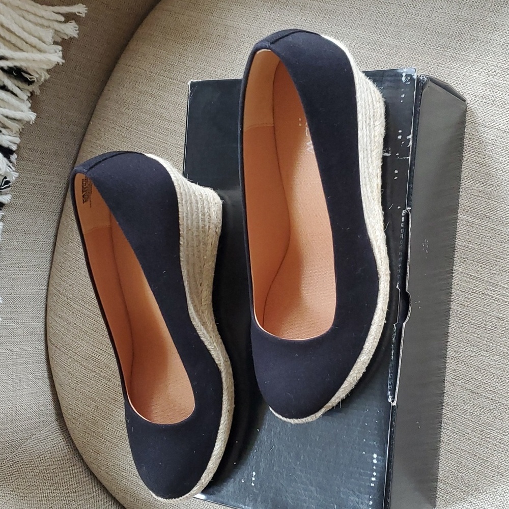 JCrew Seville Black Wedge